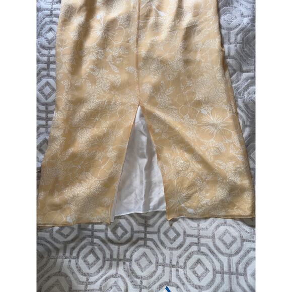 Tommy Bahama Silk Floral Dress Light Orange Vintage Tropical Print Sleeveless  6 - Picture 8 of 8